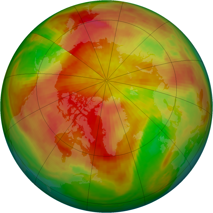 Arctic ozone map for 09 April 1981